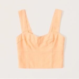 Abercrombie & Fitch Peach Square-Neck Crop Top